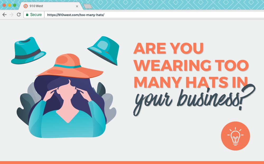 Illustrated woman with several hat - Are You Wearing Too Many Hats in Your Business?