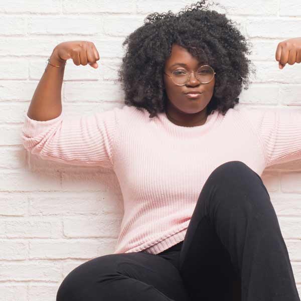 confidence Confident Woman Flexing Her Arms